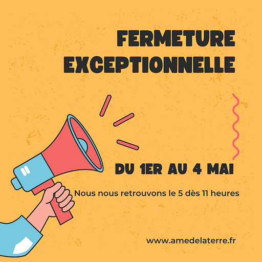 Closed from May 1st to 4th, 2025